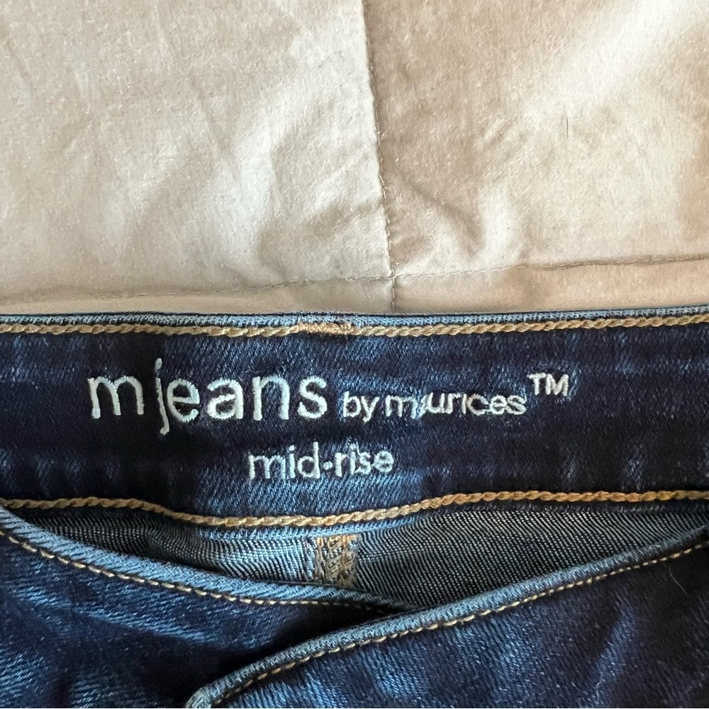 Maurice’s M jeans 4 way stretch dark denim button fly straight pockets XL plus - Picture 5 of 12